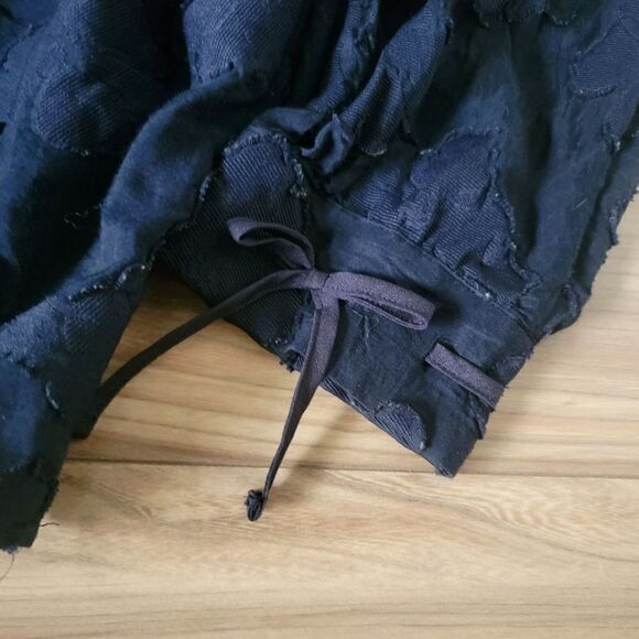 Karl Lagerfeld Floral Lace Burnout Blouse in Navy - Picture 9 of 13